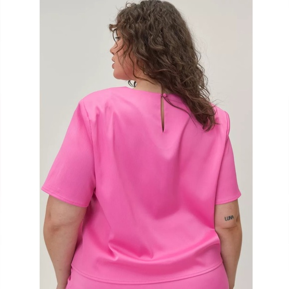Nasty Gal Collection Barbie Pink Satin Top | Size US 14 - Picture 5 of 9